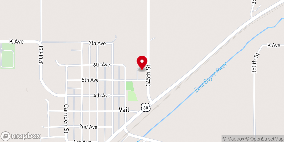 Map showing location of St. Ann's Catholic Church