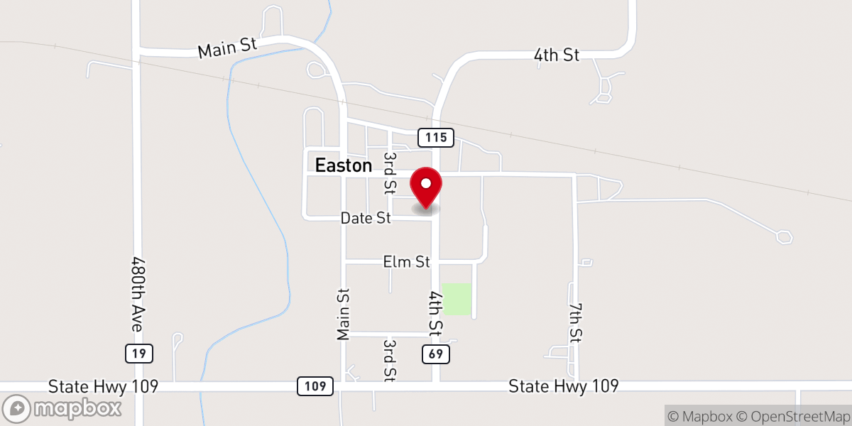 Map showing location of St Peter's Lutheran Church