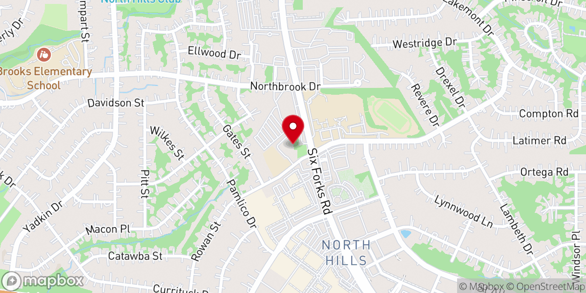 Map showing location of St. Timothy's Episcopal Church