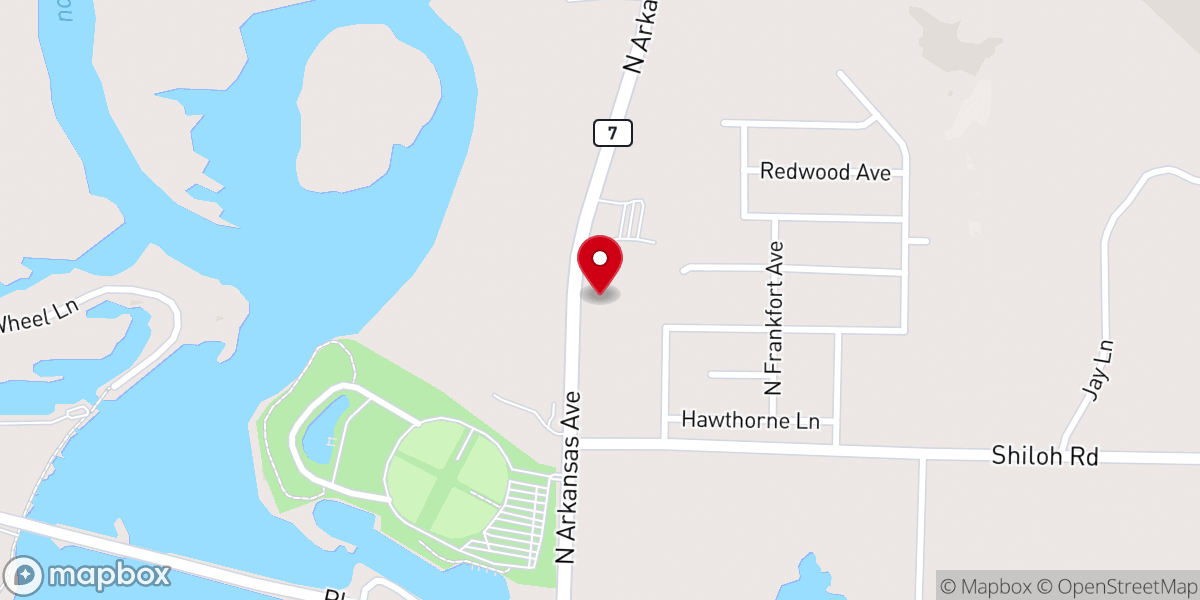 Map showing location of Shiloh Missionary Baptist Church