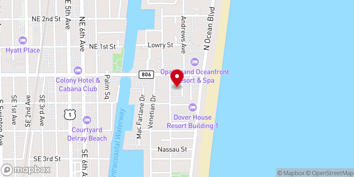 Map showing location of First Presbyterian Church of Delray Beach / The Community Church by the Sea