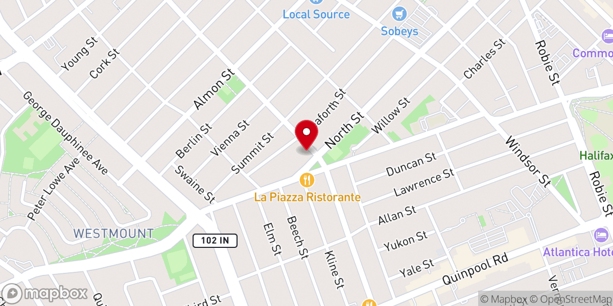 Map showing location of North Street Gospel Hall