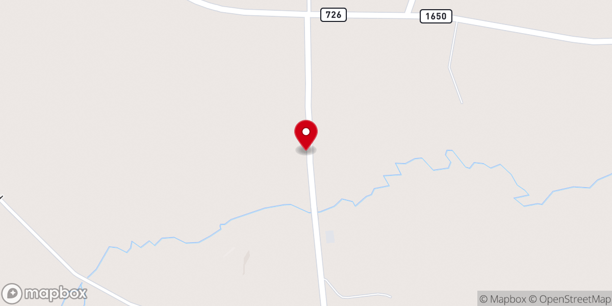 Map showing location of Lake Providence Church