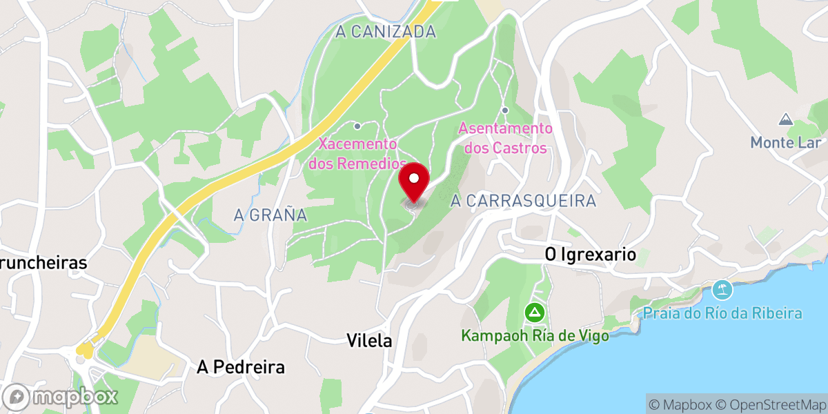 Map showing location of Capilla de la Virgen de los Remedios