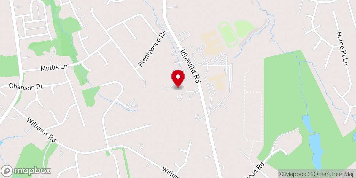 Map showing location of Joy Church