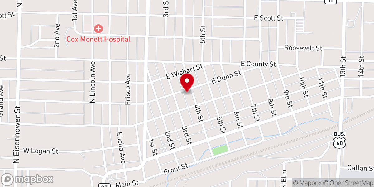 Map showing location of Seventh Day Adventist Church