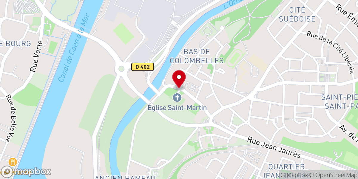 Map showing location of Église Saint-Martin