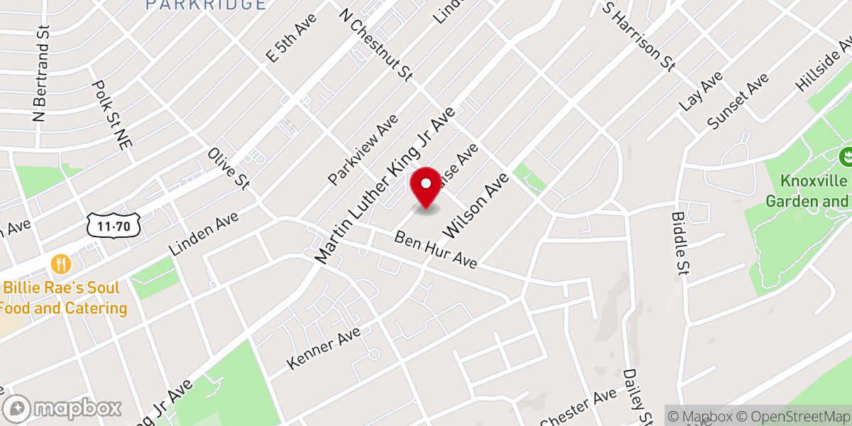 Map showing location of St Paul Baptist Church