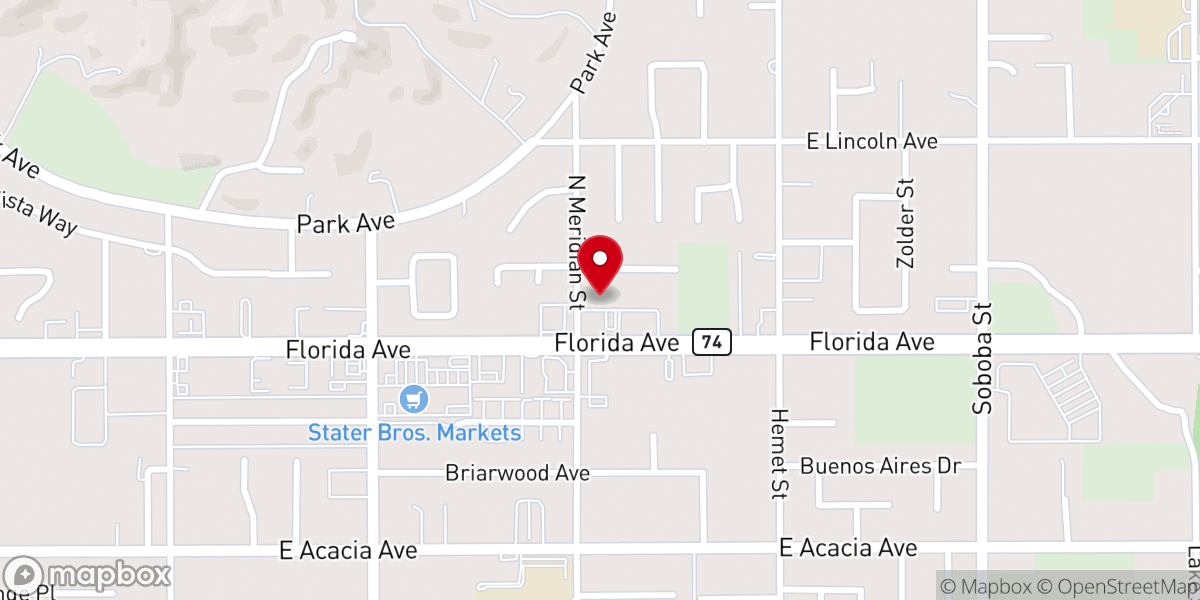 Map showing location of Bread of Life Church