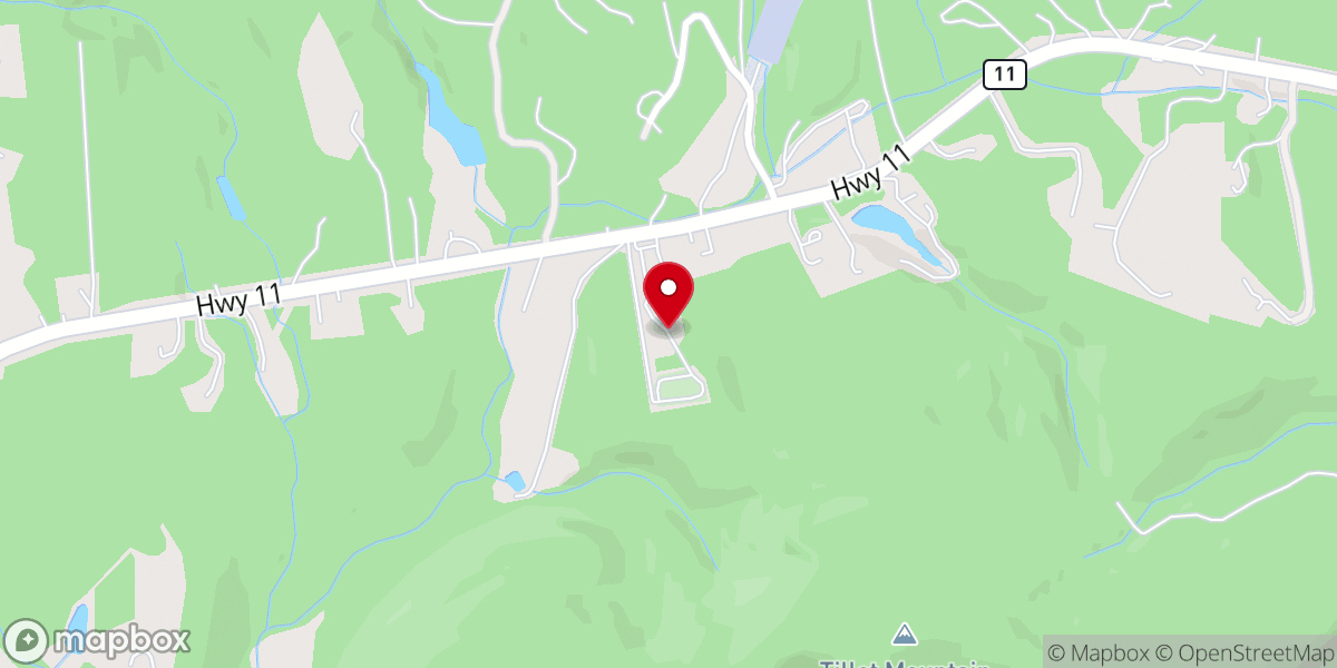Map showing location of Hopewell Baptist Church