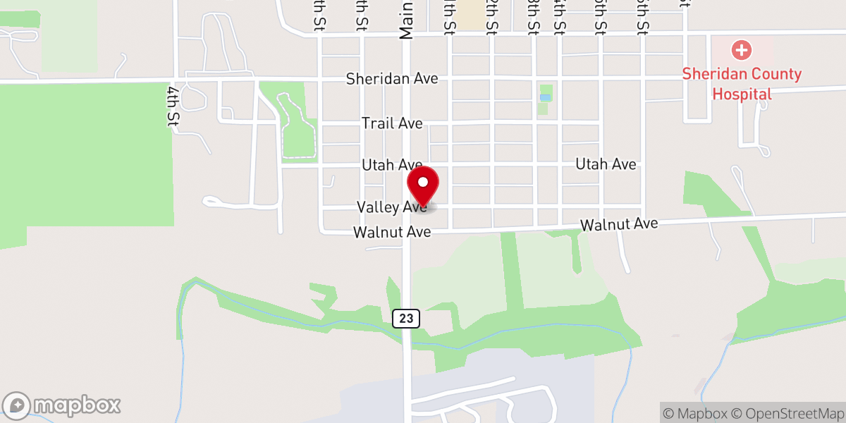 Map showing location of Hoxie Baptist Temple
