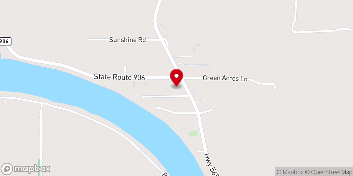 Map showing location of Monterey Baptist Church