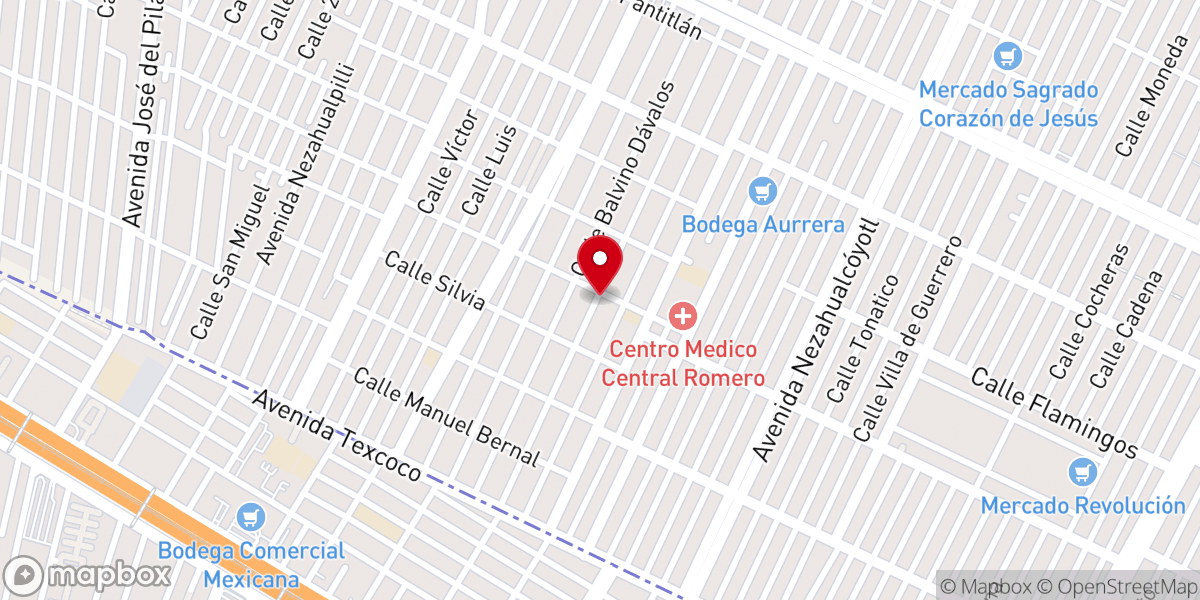 Map showing location of Capilla del Carmen