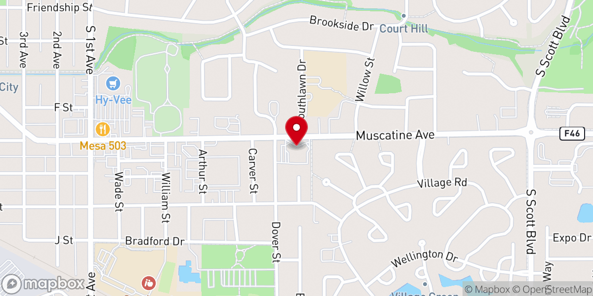 Map showing location of The River Community Church