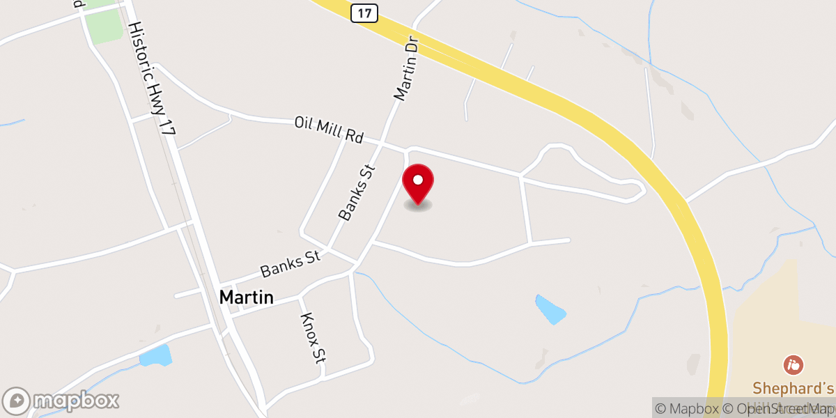 Map showing location of Full Gospel Baptist Church - Food Distribution Center