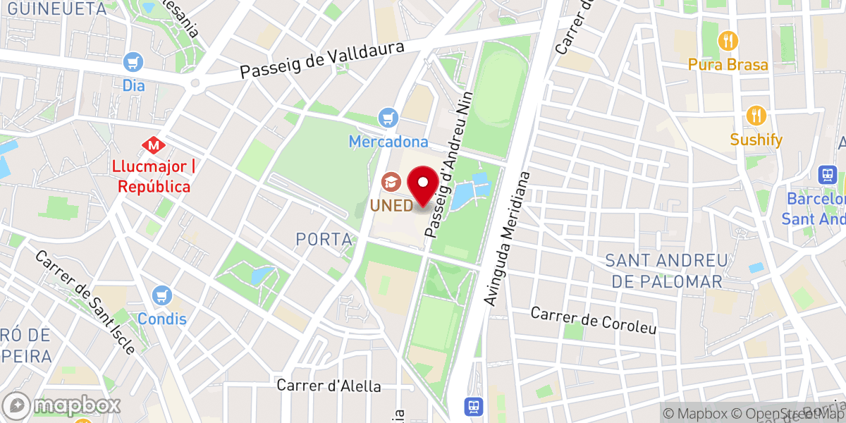 Map showing location of Iglesia Casa de Vida Barcelona - Cruzada Cristiana