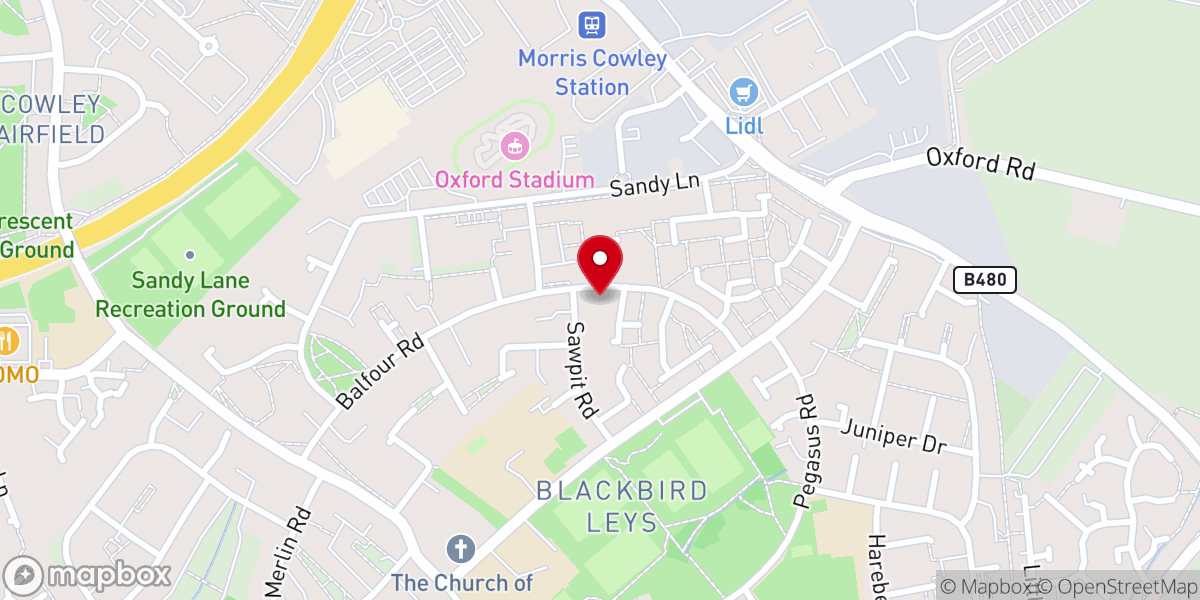 Map showing location of Sacred Heart R C Church