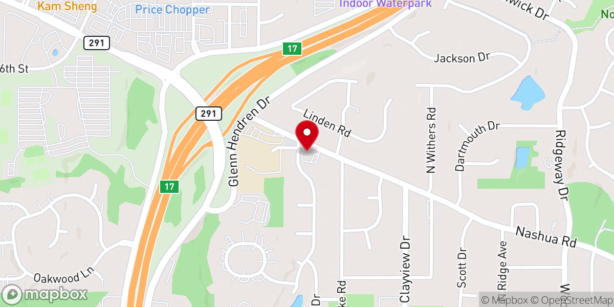 Map showing location of Liberty Hills Bible Church