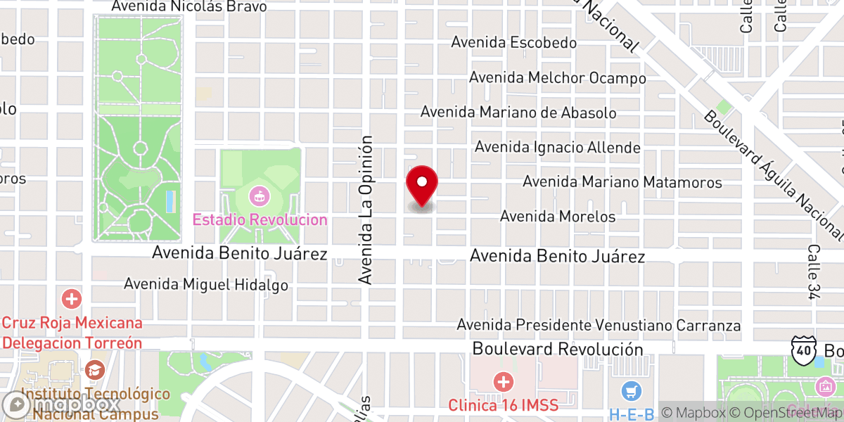 Map showing location of Iglesia Nacional Presbiteriana El Buen Pastor