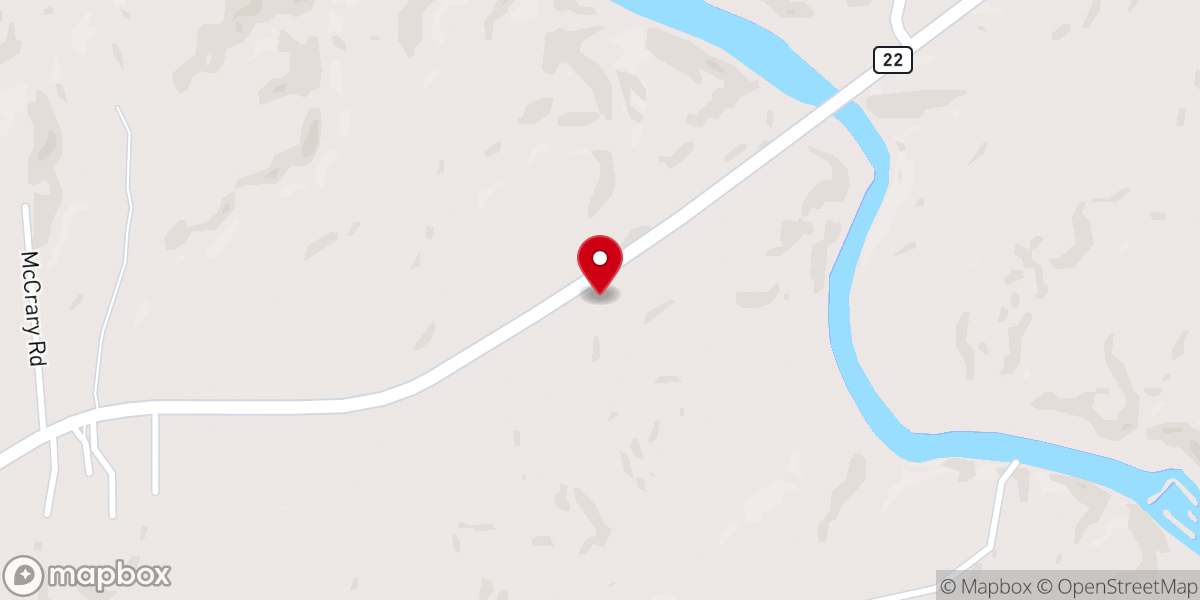 Map showing location of Rocky Mount Baptist Church