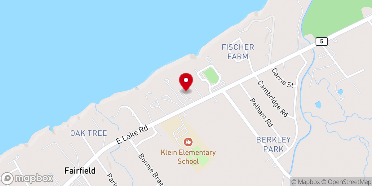 Map showing location of Faith Lutheran Church