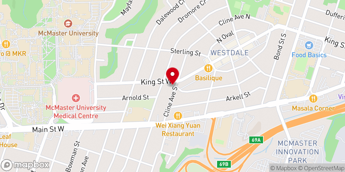 Map showing location of Macneill Baptist Church