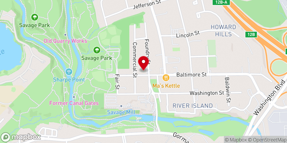 Map showing location of United Methodist Church of Savage