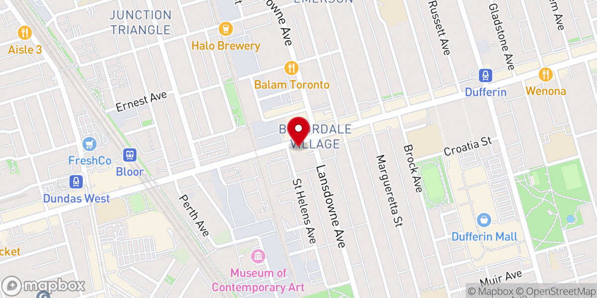 Map showing location of Bloor Lansdowne Christian Fellowship