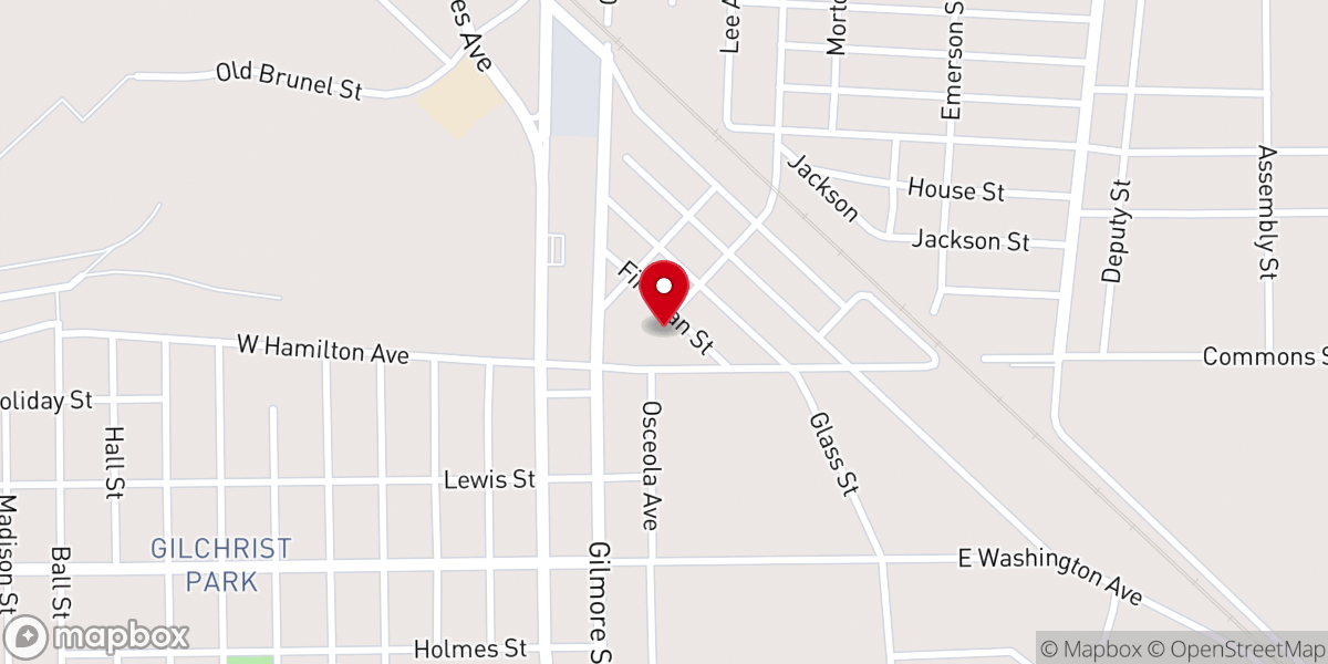 Map showing location of Saint Peters Baptist Church