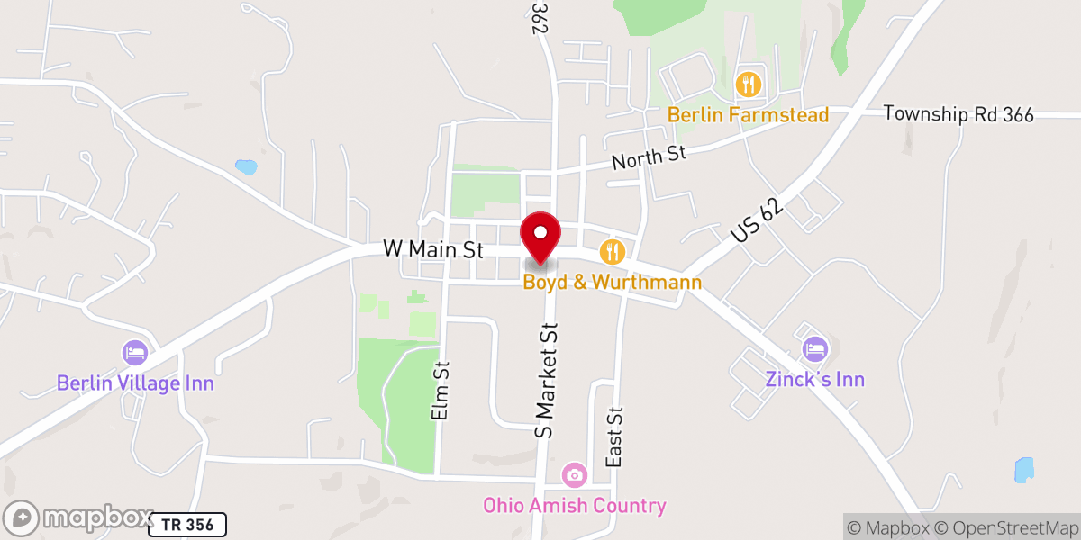 Map showing location of First Baptist Church