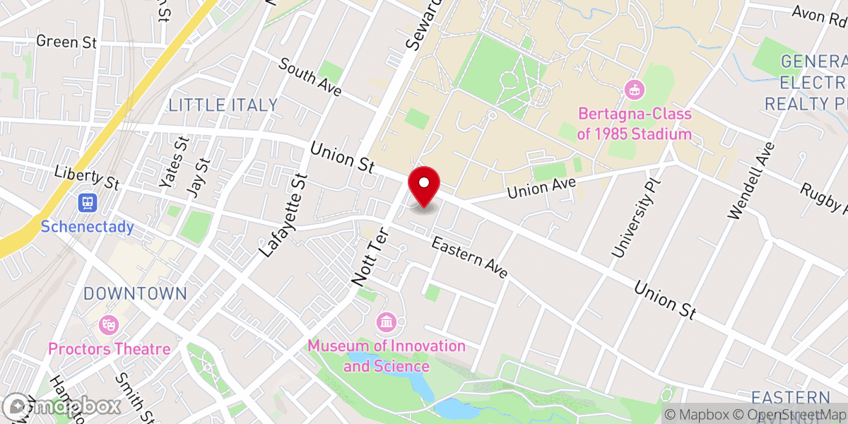 Map showing location of St. John the Evangelist Parish