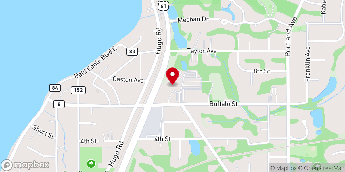Map showing location of Eagle Brook Church in White Bear Lake, MN