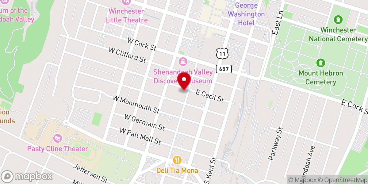 Map showing location of Eagle Heights Presbyterian Church
