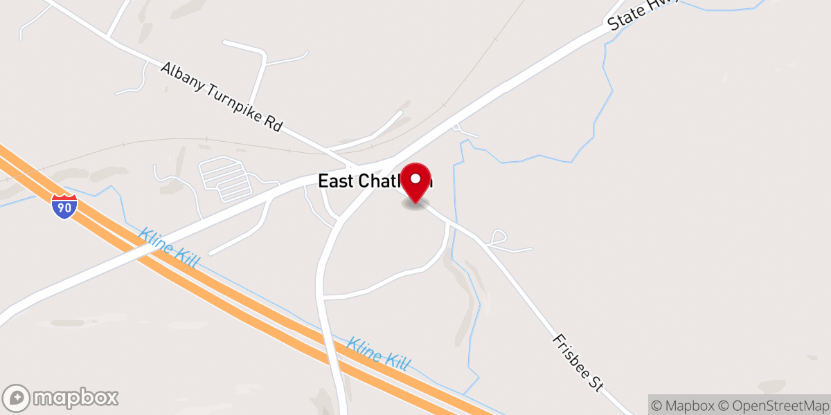 Map showing location of East Chatham Fire Company