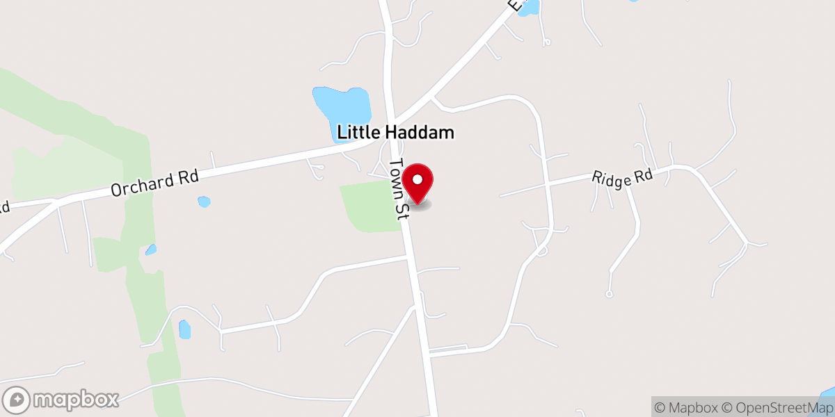 Map showing location of East Haddam Food Bank