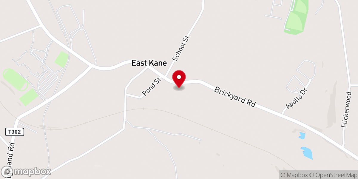Map showing location of East Kane UMC