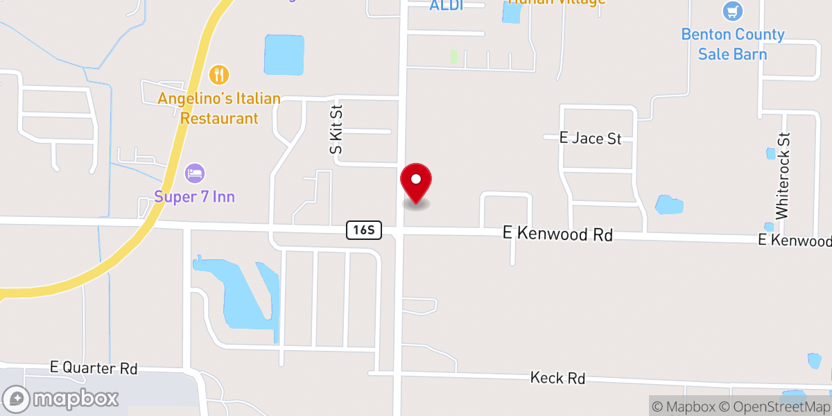Map showing location of East Kenwood Missionary Baptist