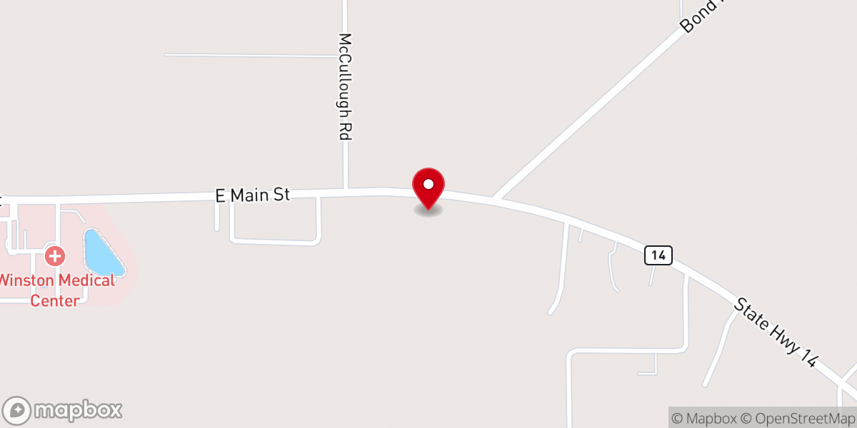 Map showing location of East Louisville Baptist Church