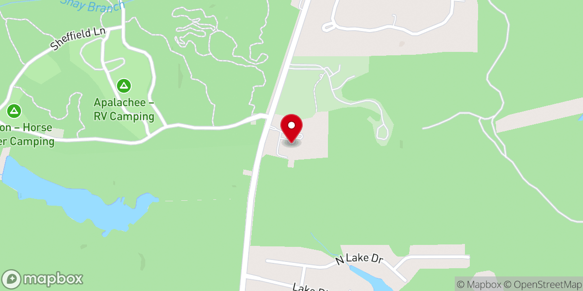 Map showing location of East Pointe Baptist Church