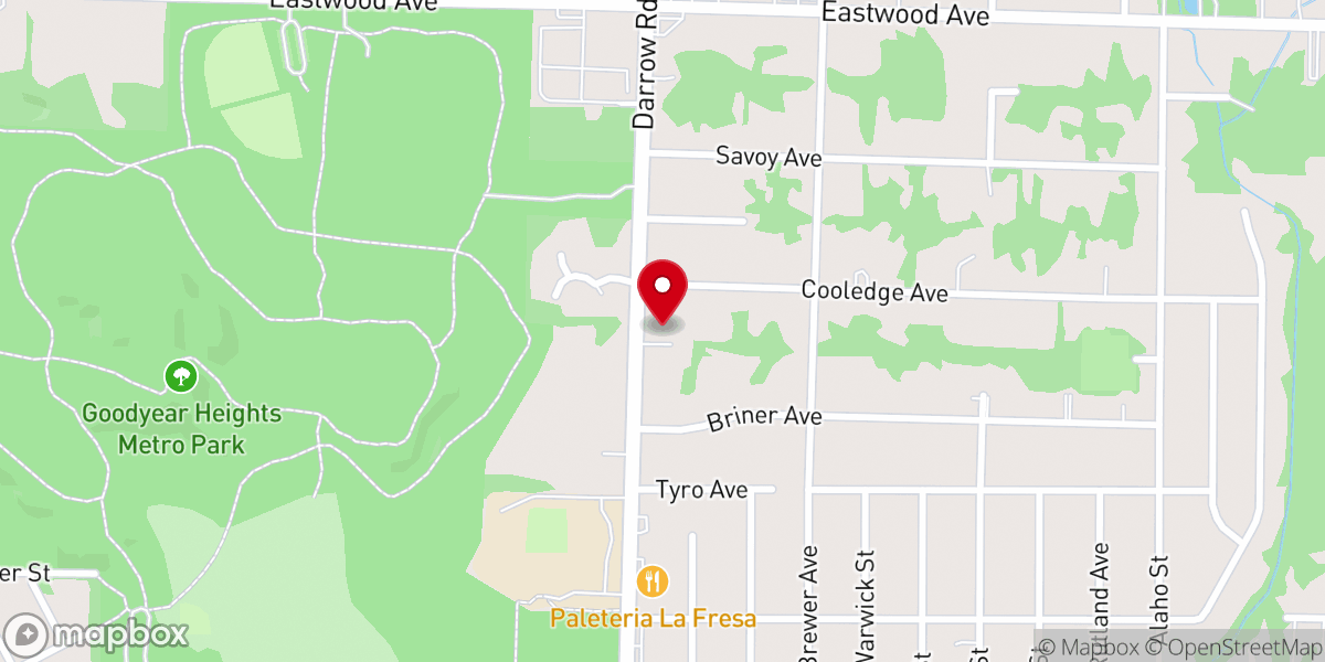 Map showing location of Eastwood Church Of-Brethren