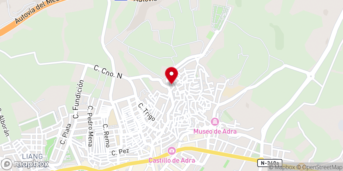 Map showing location of Ermita de las Ánimas Benditas