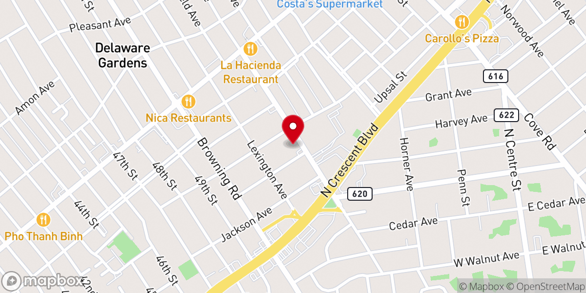 Map showing location of St. John Baptist Church of Pennsauken 4/27/25 service now