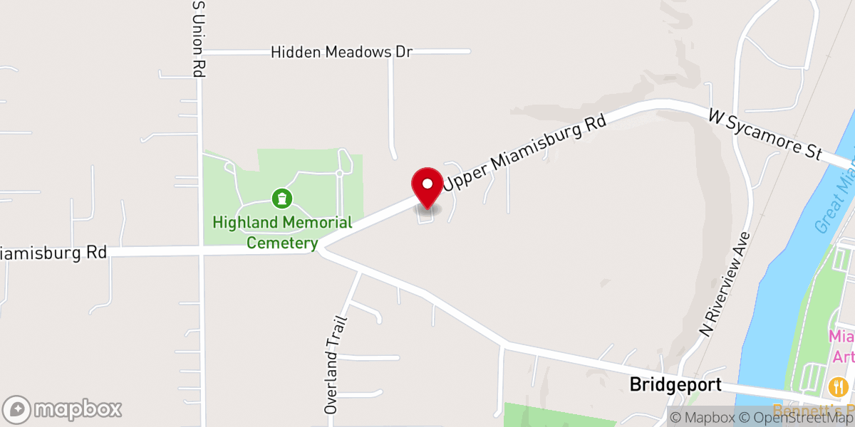 Map showing location of Victory Hill Baptist Church