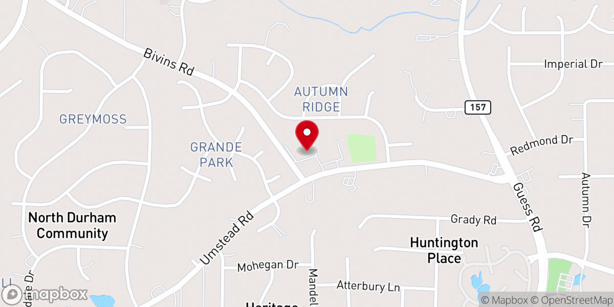 Map showing location of Aldersgate United Methodist Church