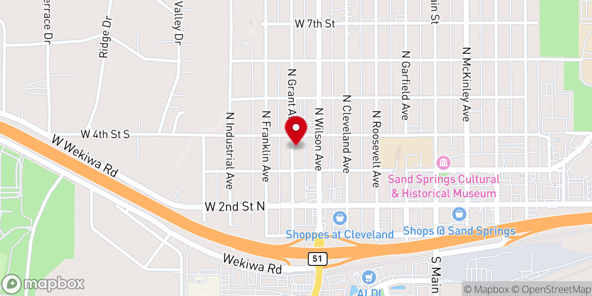 Map showing location of Church of God-Anderson Independent