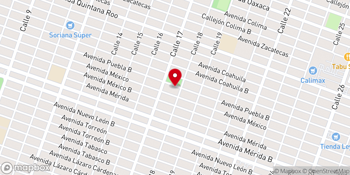 Map showing location of Parroquia San Judas Tadeo