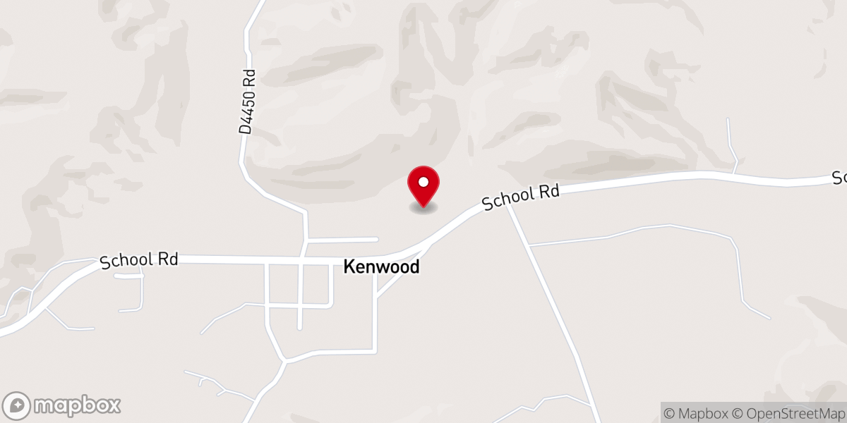 Map showing location of Kenwood Softball Field Parking