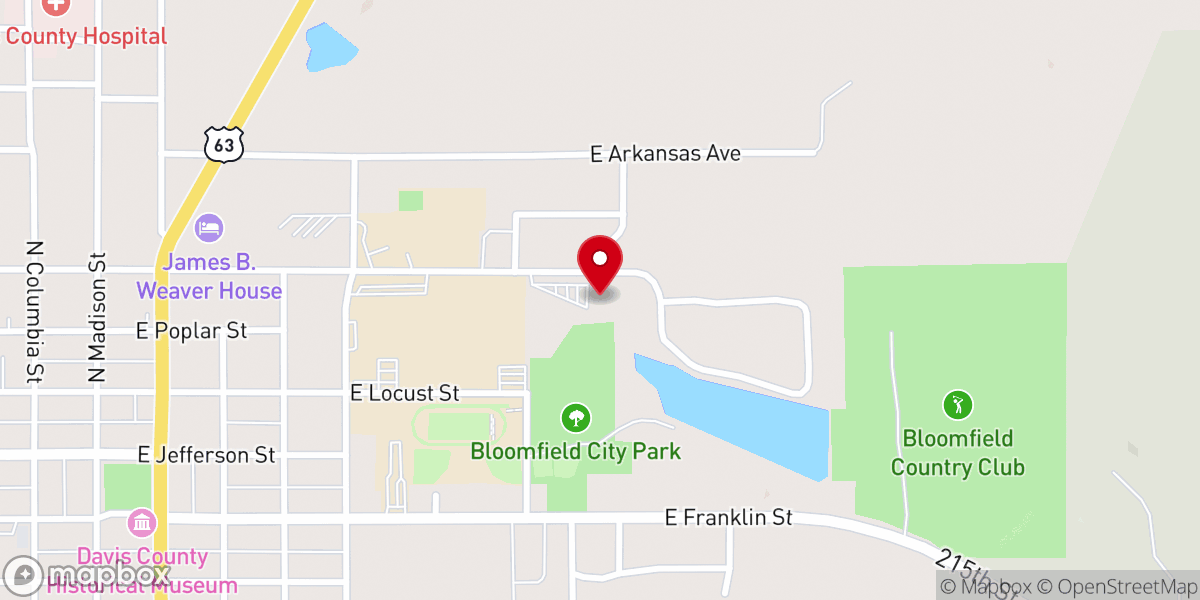 Map showing location of Mutchler Community Center