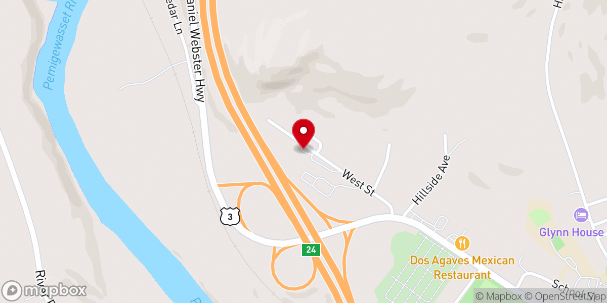 Map showing location of Quality Inn Ashland