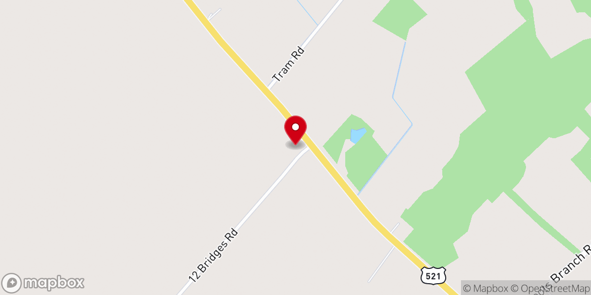 Map showing location of Graham Baptist Church